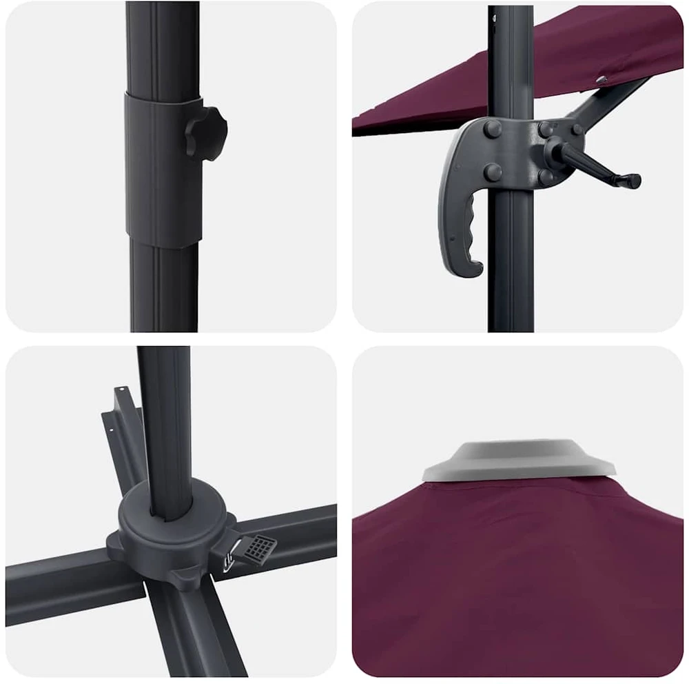 Roma Parasol Raudona 286 x 284 x 265 cm