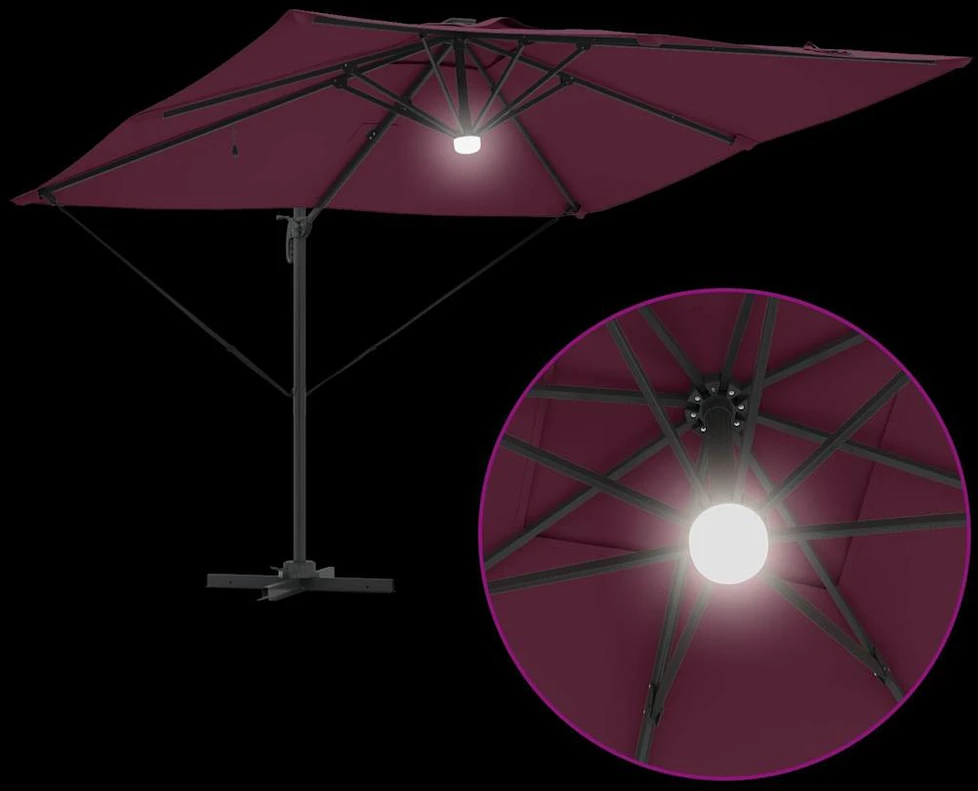 Roma Parasol Raudona 286 x 284 x 270 cm