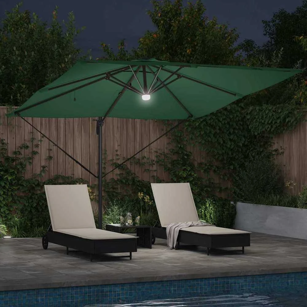 Roma Parasol Žalia 286 x 284 x 270 cm Aliuminis ir poliesteris