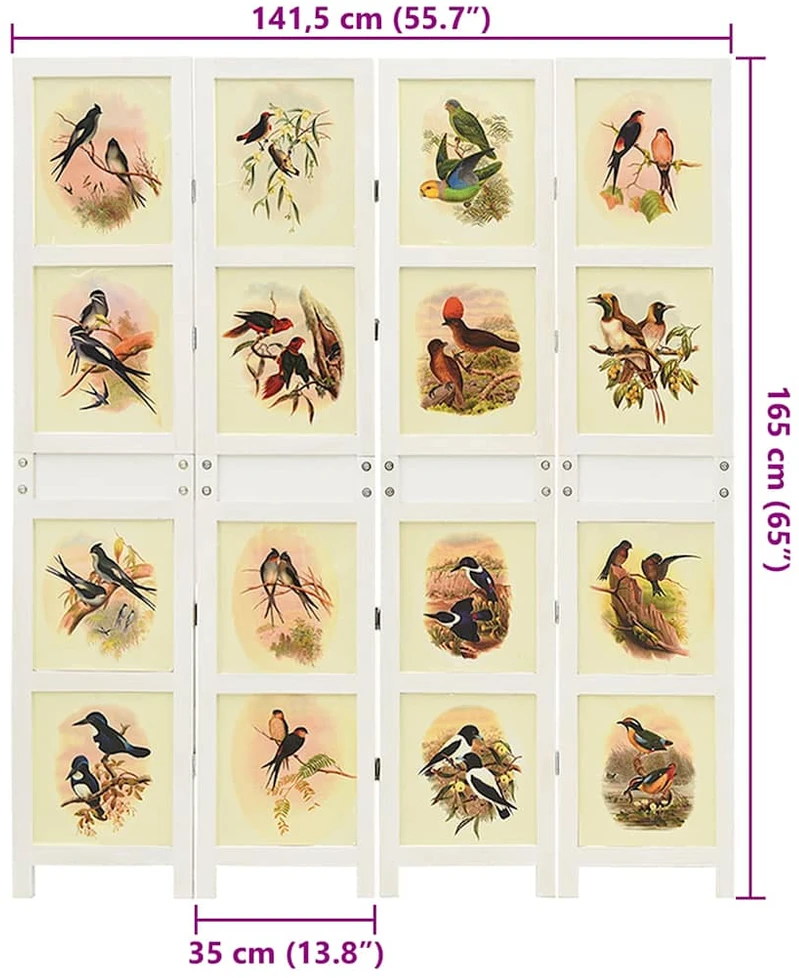 Romdivider Panel Balta 141,5 x 165 cm MDF plokštė