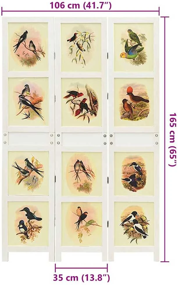 Romdivider Panel Balta 106 x 165 cm MDF plokštė