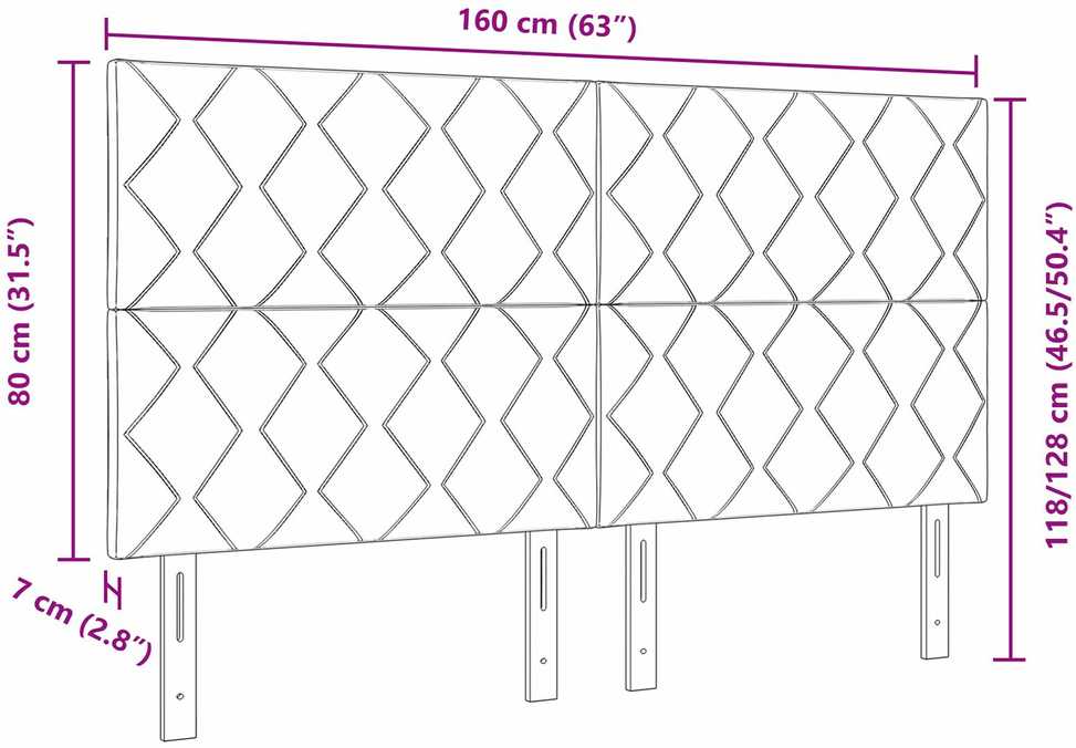 Galvūgalis Rožinė 160 cm Aksomas