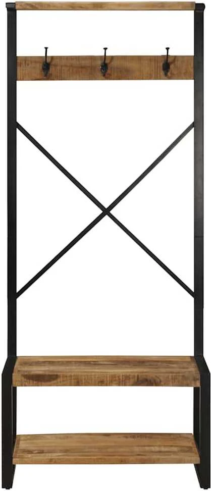 rūbų kabykla 80x40x190 cm masyvo neapdoroto medžio mango