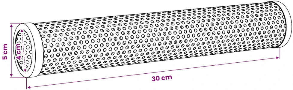 vidaxl Rūkymo vamzdis 2 vnt. Ø 5 x 30 cm Nerūdijantis plienas 304