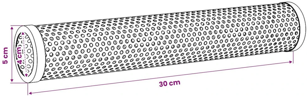 Rūkymo vamzdis 2 vnt. Ø 5 x 30 cm Nerūdijantis plienas 304