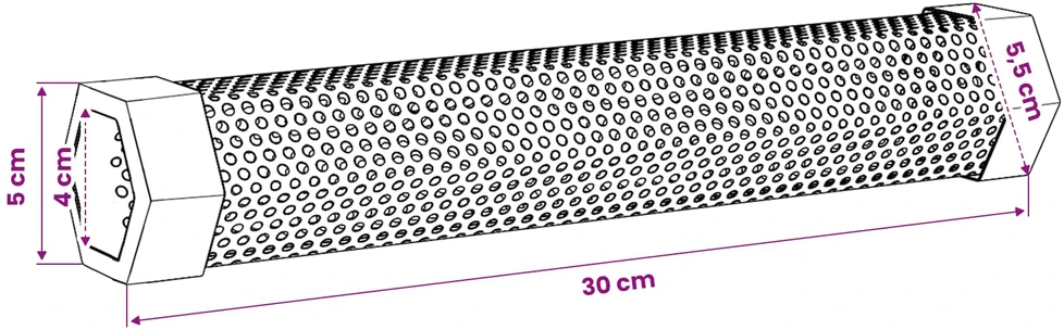 vidaxl Rūkymo vamzdis 2 vnt. 5 x 5 x 30 cm Nerūdijantis plienas 304