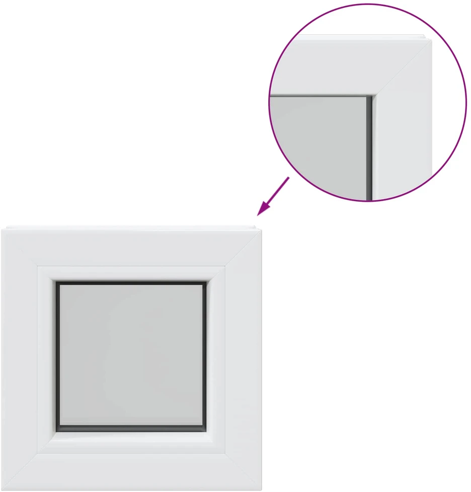 Rūsyje langas RISOR 30 x 30 cm PVC ir stiklas