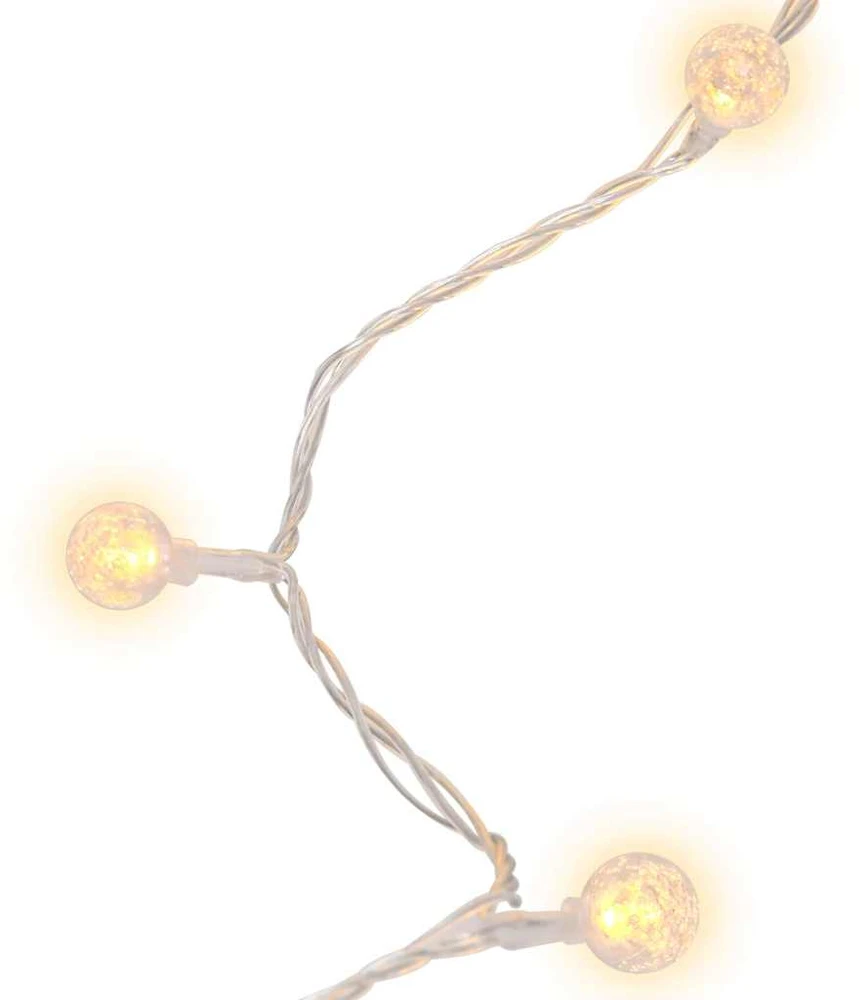 Rutuliukų girlianda, 20m, 200 šiltų baltų LED, 8 funkcijos