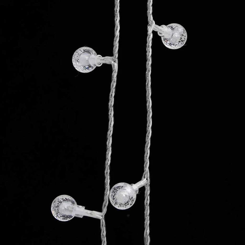 Rutuliukų girlianda, 40m, 400 šaltų baltų LED, 8 funkcijos