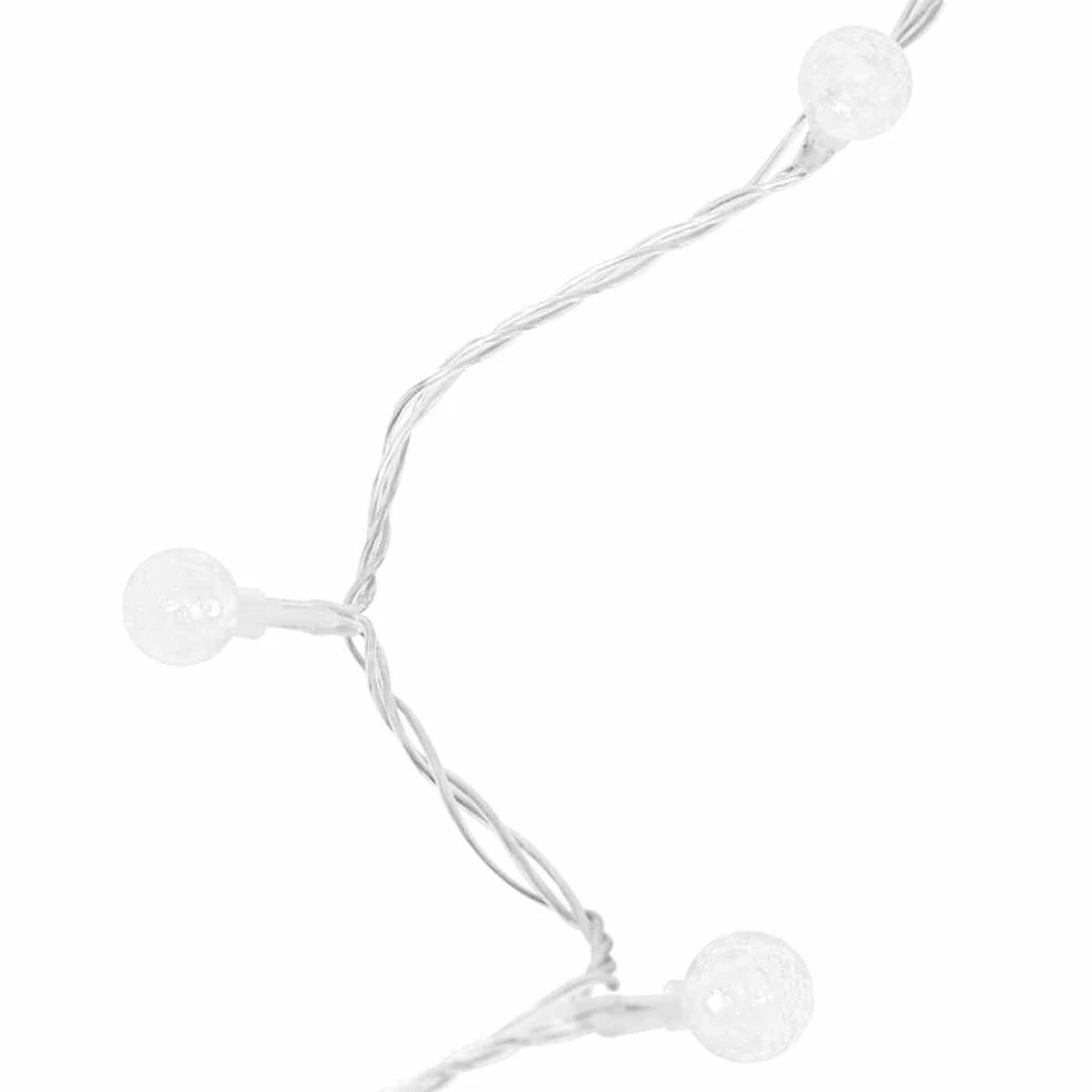 Rutuliukų girlianda, 40m, 400 šaltų baltų LED, 8 funkcijos