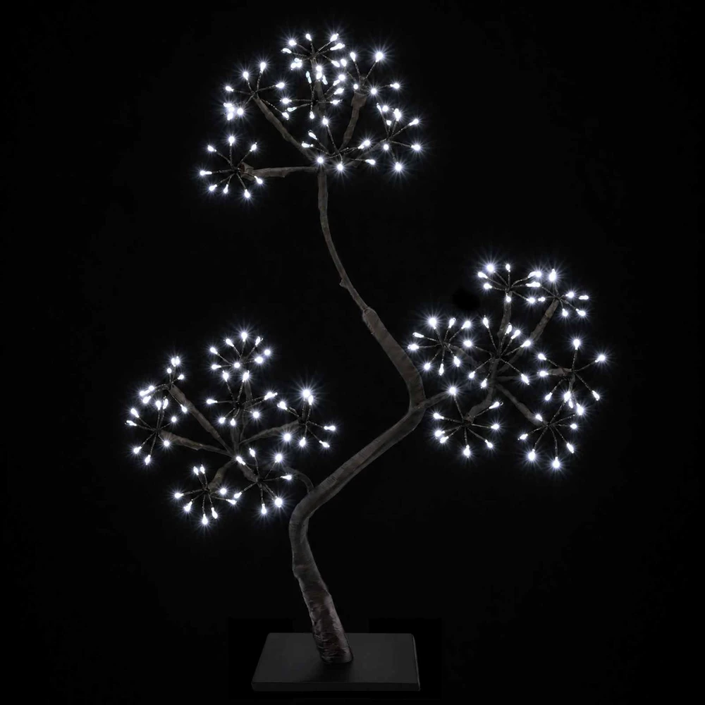 S formos LED kalėdinė eglutė 2 vnt. Juoda 18 x 18 x 45 cm