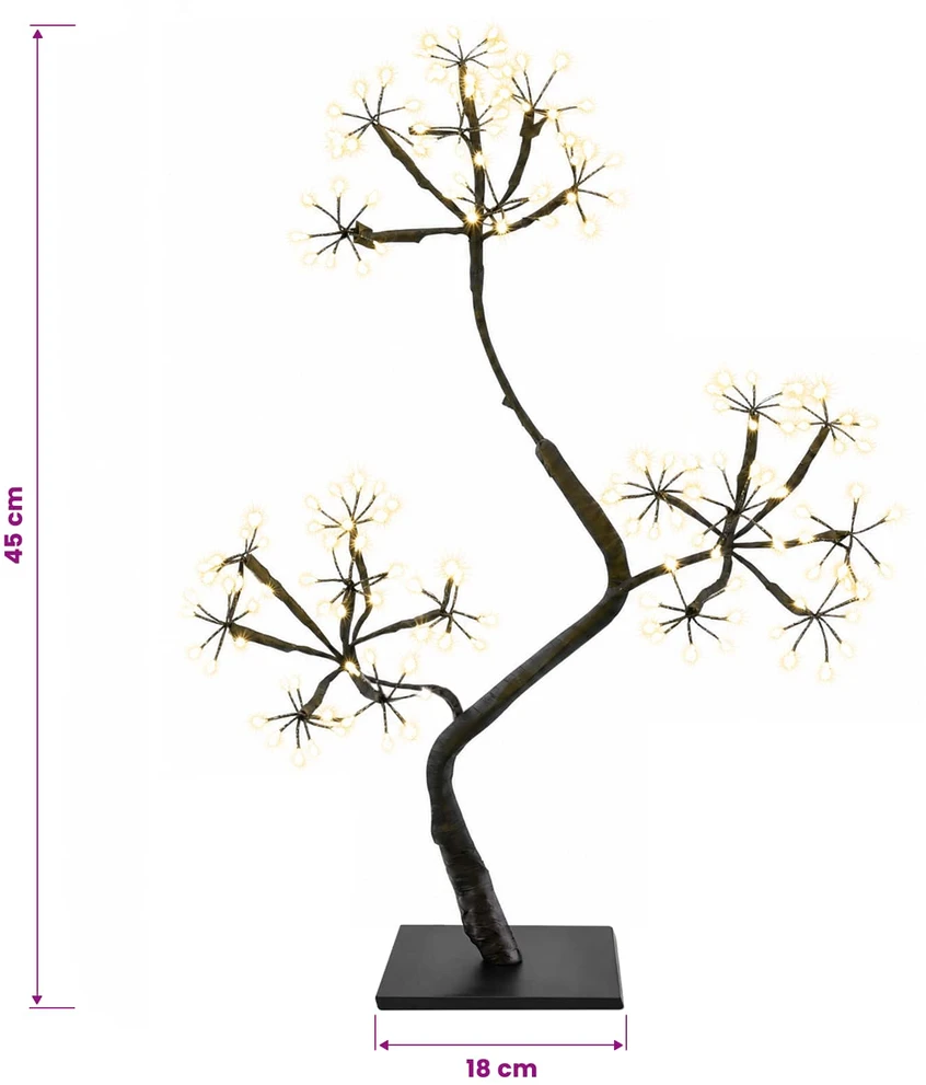 S formos LED kalėdinė eglutė 2 vnt. Juoda 45 cm Plastmasė
