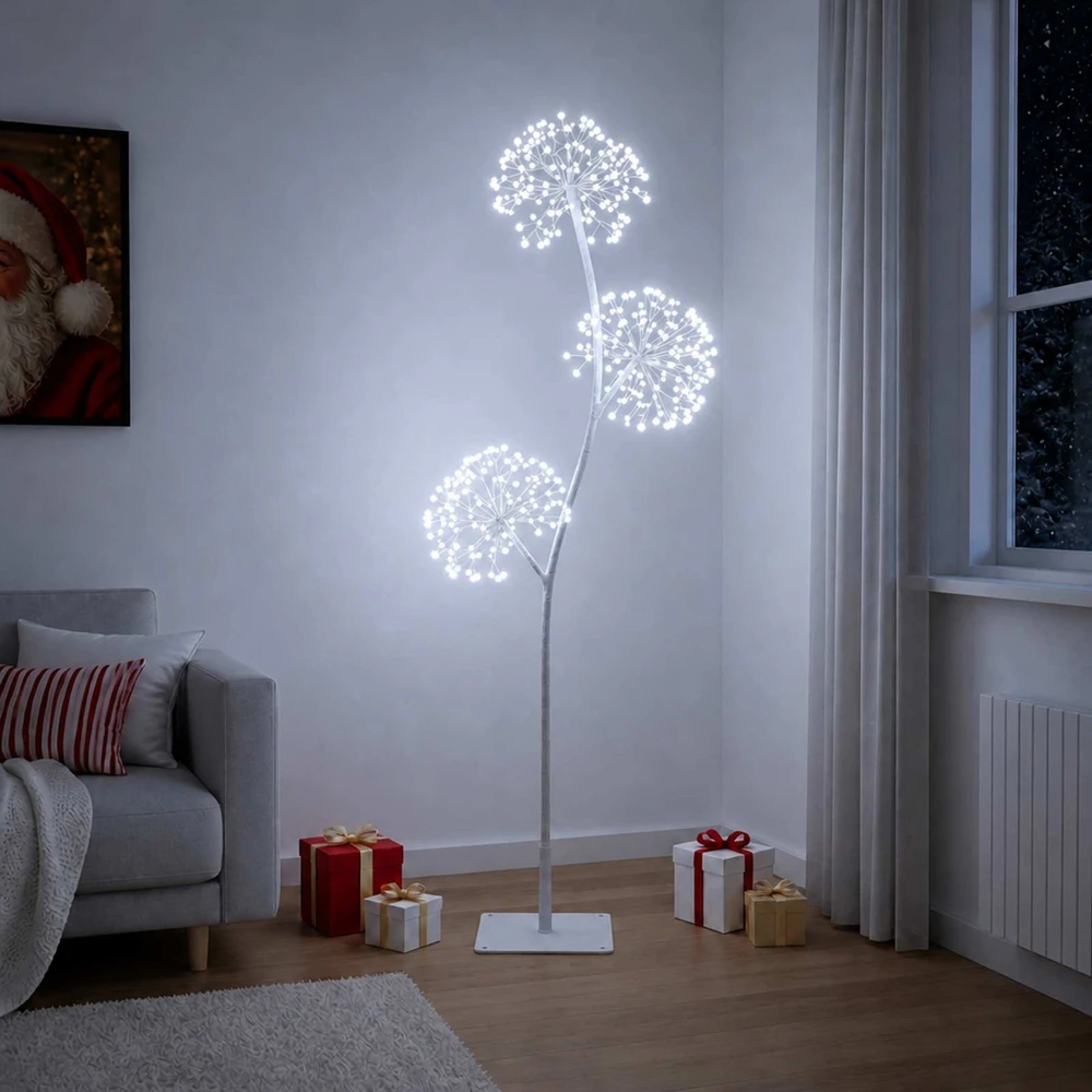 S formos LED kalėdinė eglutė Balta 18 x 18 x 150 cm Plienas