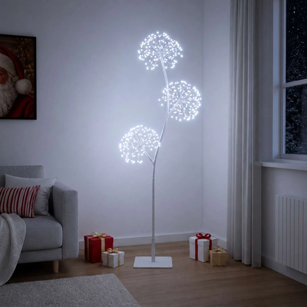 S formos LED kalėdinė eglutė Balta 18 x 18 x 120 cm Plienas