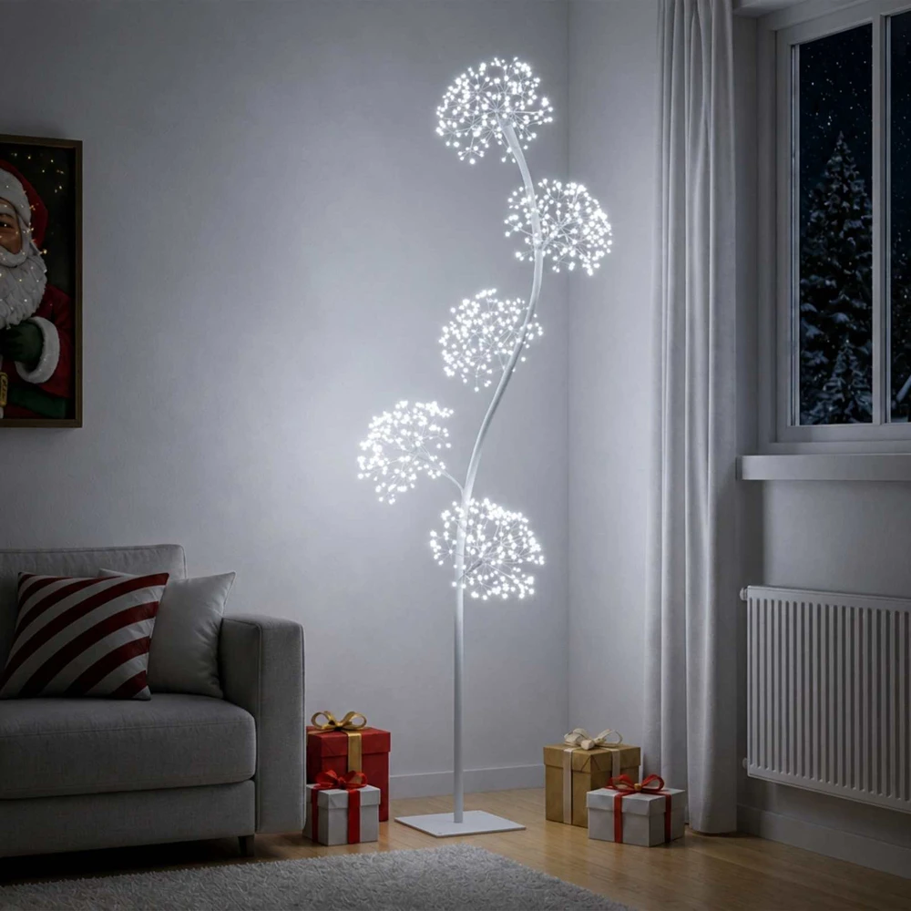 S formos LED kalėdinė eglutė Balta 20 x 20 x 175 cm Plienas