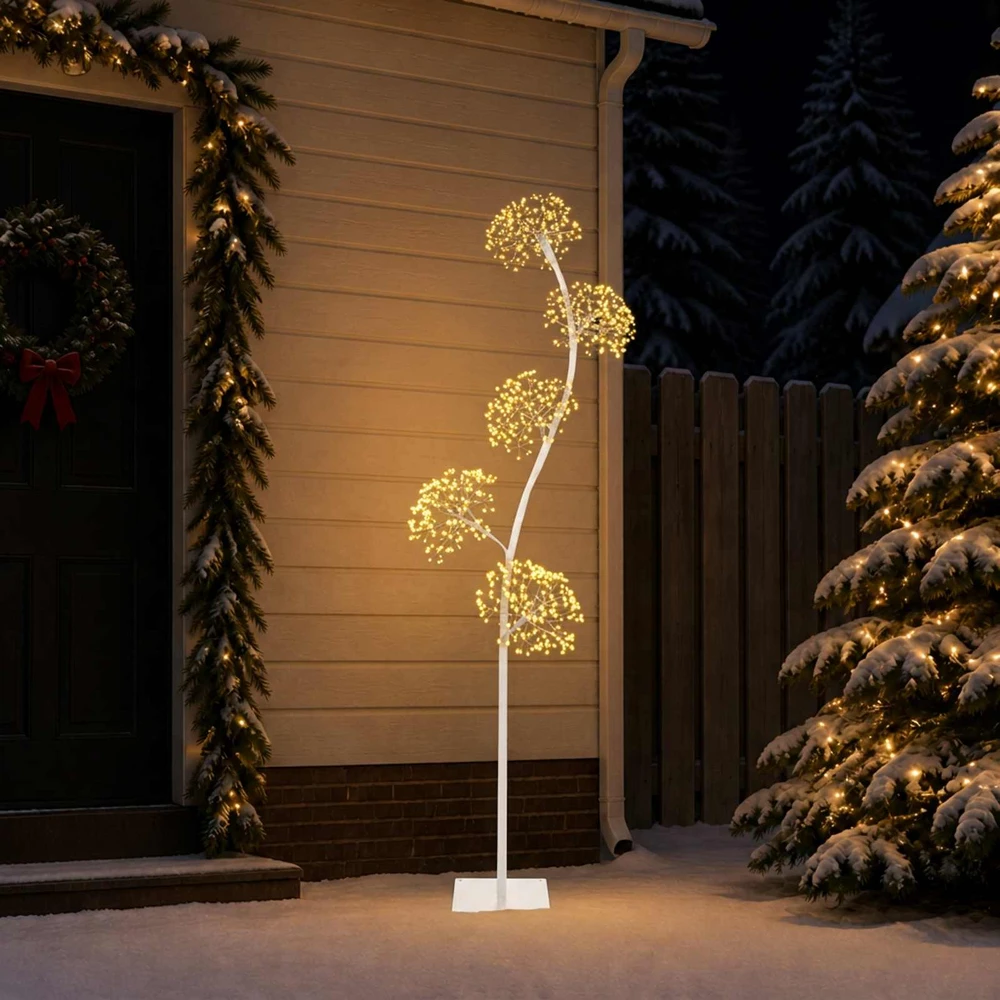 S formos LED kalėdinė eglutė Balta 20 x 20 x 175 cm Plienas