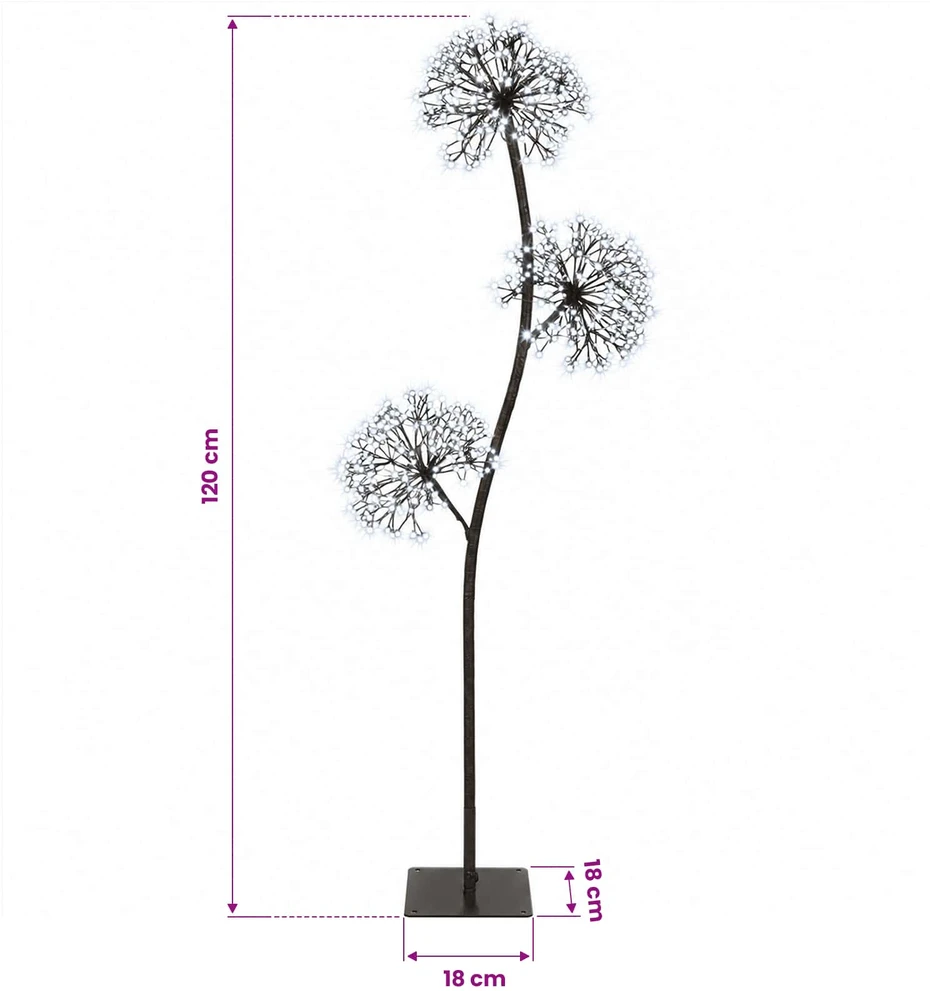S formos LED kalėdinė eglutė Juoda 18 x 18 x 120 cm Plienas