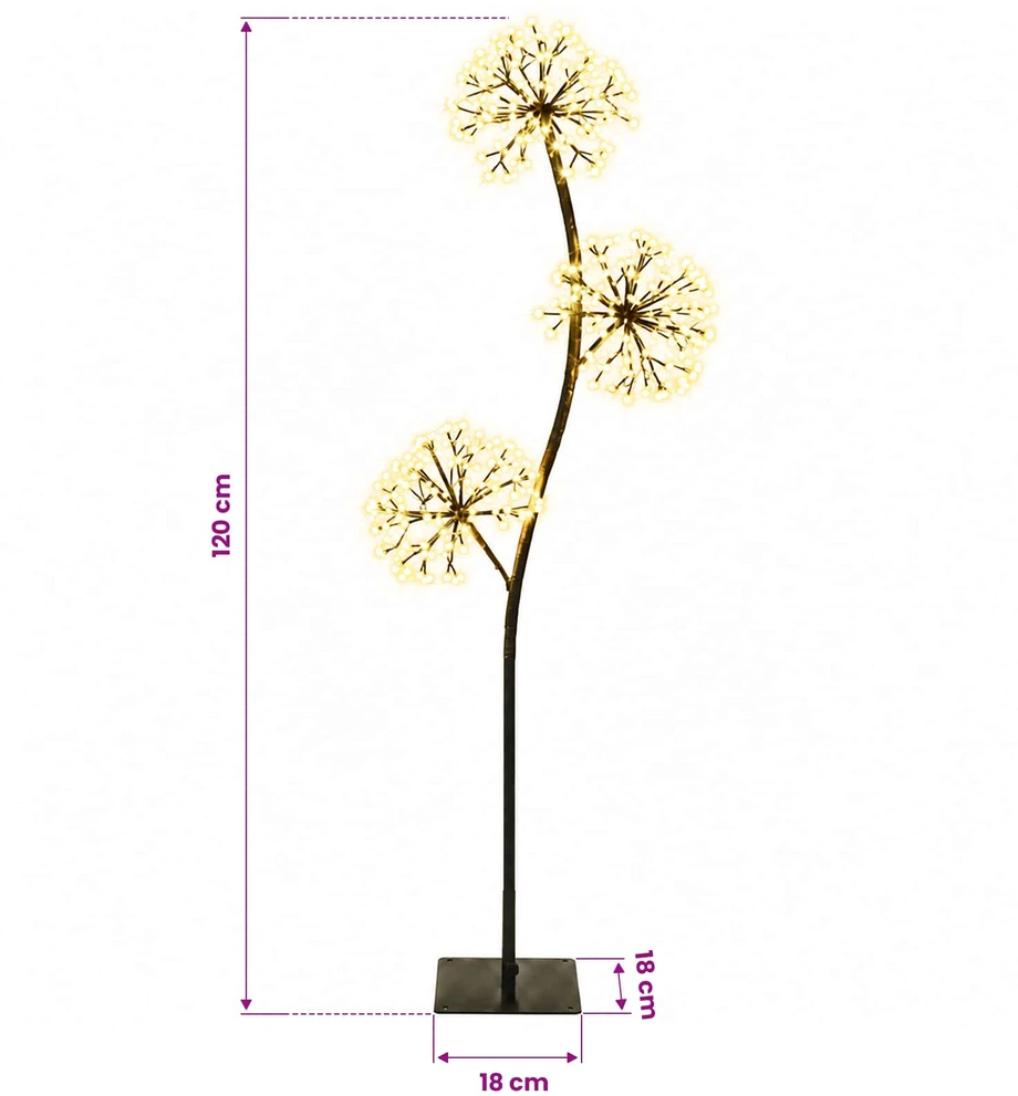 S formos LED kalėdinė eglutė Juoda 18 x 18 x 120 cm Plienas