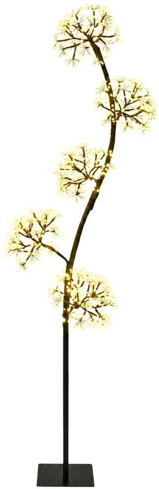S formos LED kalėdinė eglutė Juoda 20 x 20 x 175 cm Plienas