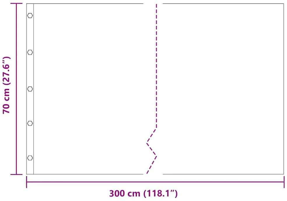 Šaknų užtvaras Juoda 0,7 x 3 m Polietilenas
