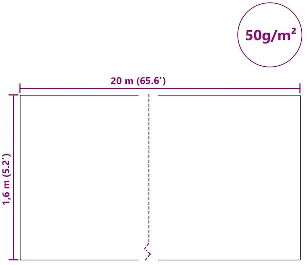 Šalčio apsaugos augalų flisas Balta 20 x 1,6 m