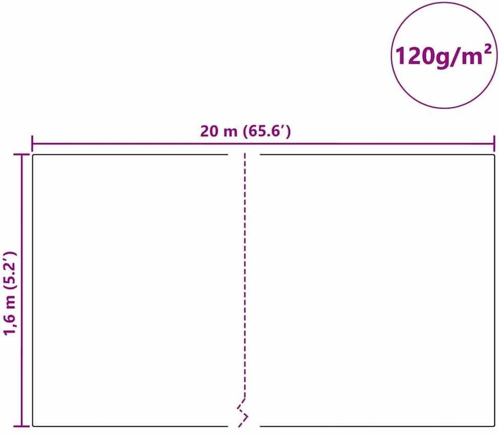 Šalčio apsaugos augalų flisas Žalia 20 x 1,6 m