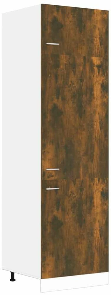 Šaldytuvo spintelė, dūminio ąžuolo, 60x57x207cm, mediena