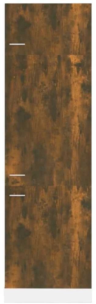 Šaldytuvo spintelė, dūminio ąžuolo, 60x57x207cm, mediena