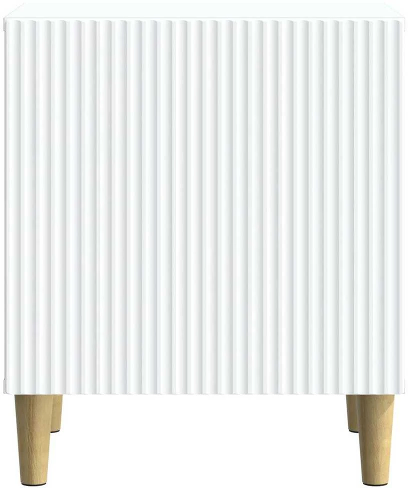 Šalia lovos spintelė 2 vnt. Balta 43 x 34,5 x 50 cm
