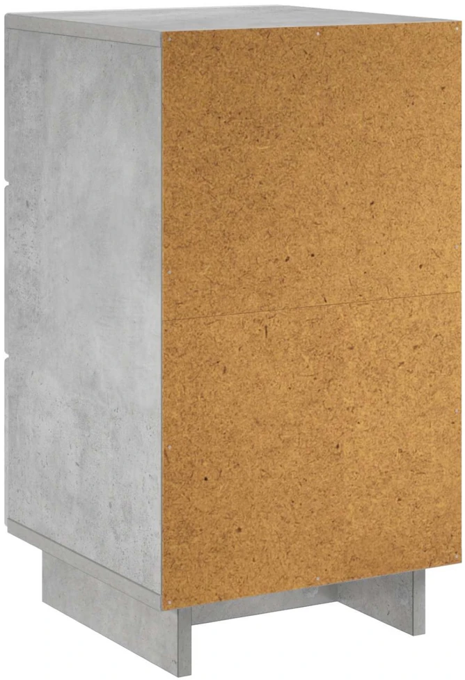 Šalia lovos spintelė 2 vnt. Betono pilka 33,5 x 34,5 x 60 cm
