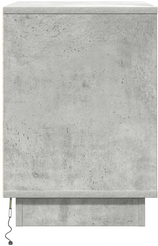Šalia lovos spintelė 2 vnt. Betono pilka 50 x 34,5 x 50 cm
