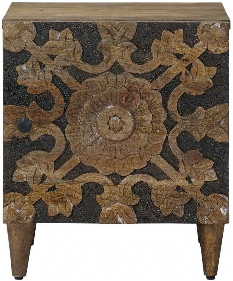 Šalia lovos spintelė 2 vnt. Ruda 40 x 33,5 x 46 cm
