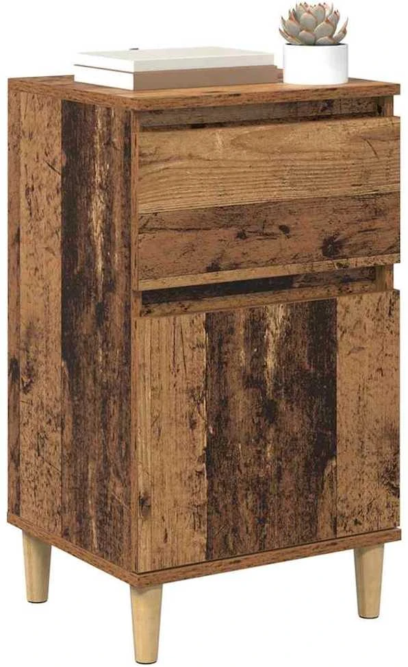 Šalia lovos spintelė 2 vnt. Senas medis 40 x 35 x 70 cm