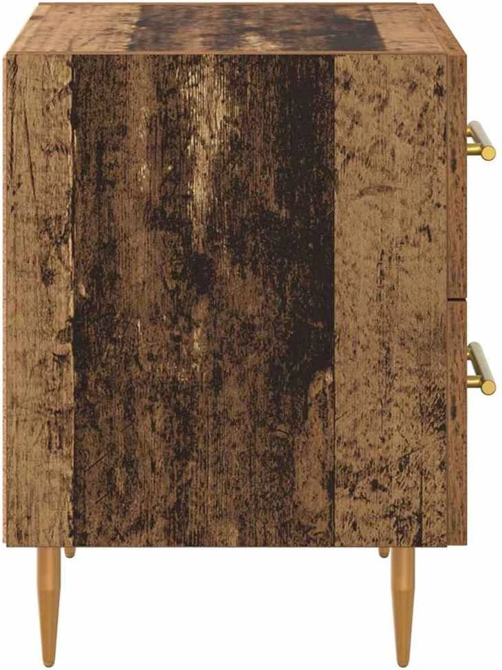 Šalia lovos spintelė 2 vnt. Senovinis medis 40 x 35 x 47,5 cm
