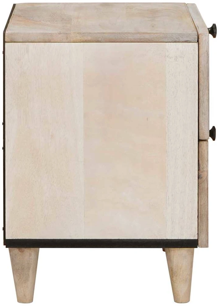 Šalia lovos spintelė 2 vnt. Balta 40 x 33 x 46 cm
