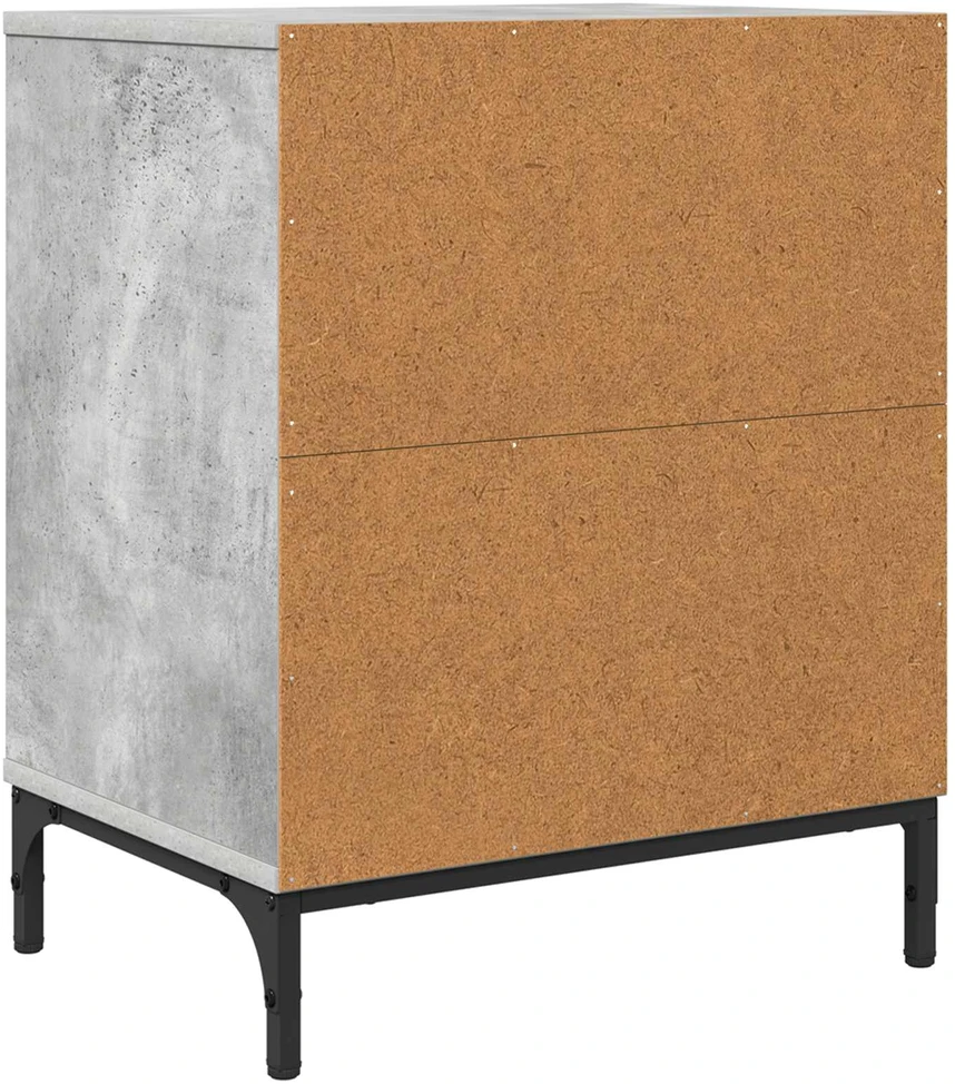 Šalia lovos spintelė 2 vnt. Betono pilka 49 x 36 x 61 cm