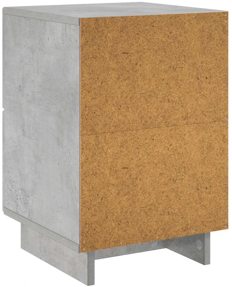 Šalia lovos spintelė 2 vnt. Betono pilka 33,5 x 34,5 x 50 cm