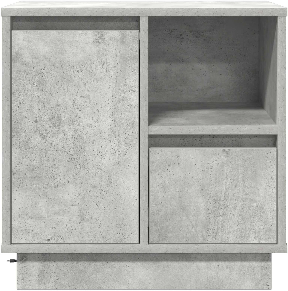 Šalia lovos spintelė 2 vnt. Betono pilka 50 x 34,5 x 50 cm