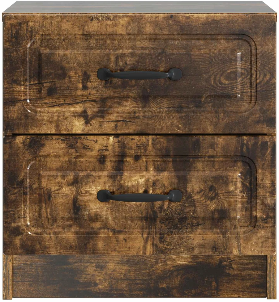 Šalia lovos spintelė 2 vnt. Dūminio ąžuolo 43 x 34,5 x 44,5 cm