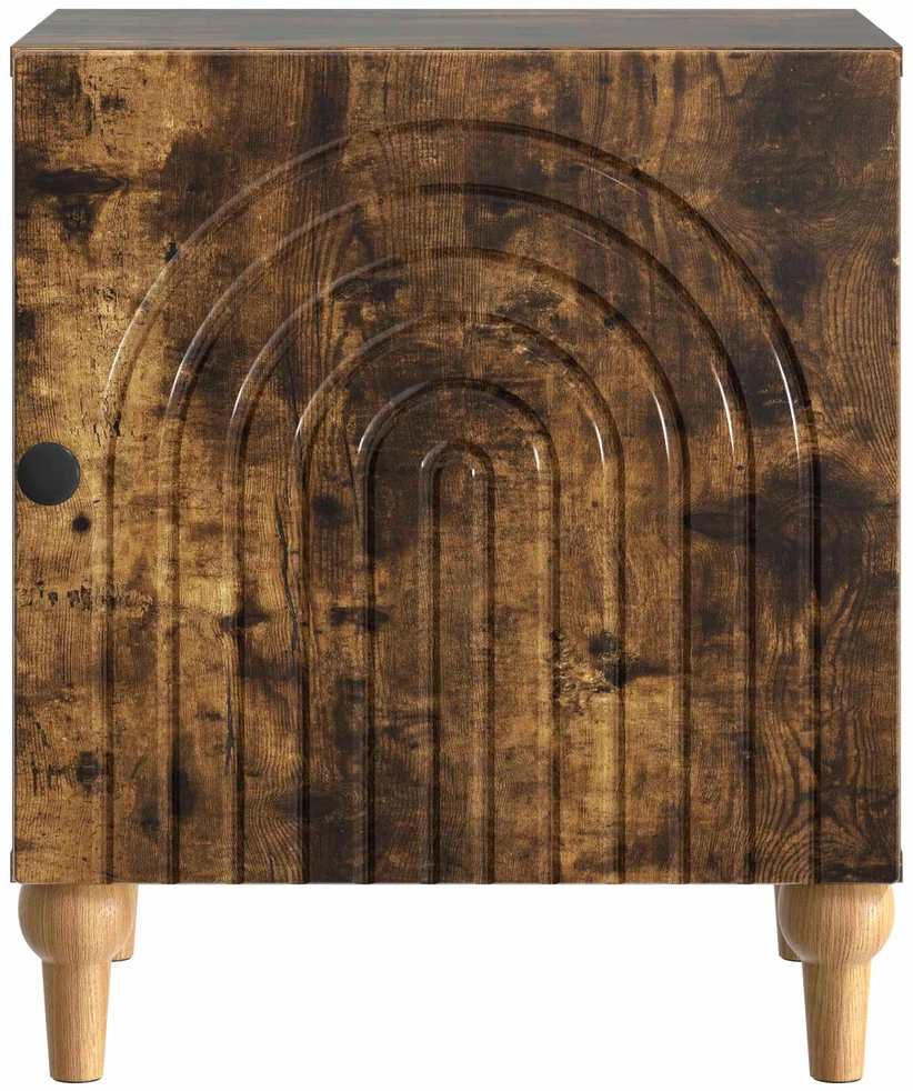 Šalia lovos spintelė 2 vnt. Dūminio ąžuolo 43 x 34,5 x 50 cm