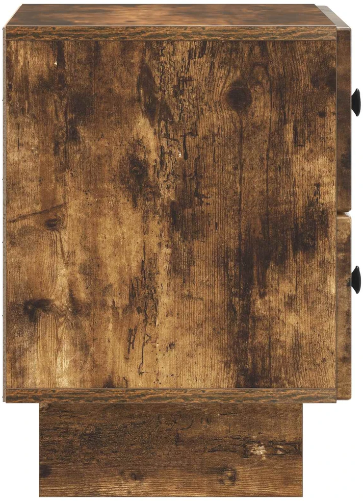 Šalia lovos spintelė 2 vnt. Dūminio ąžuolo 43 x 34,5 x 47,5 cm
