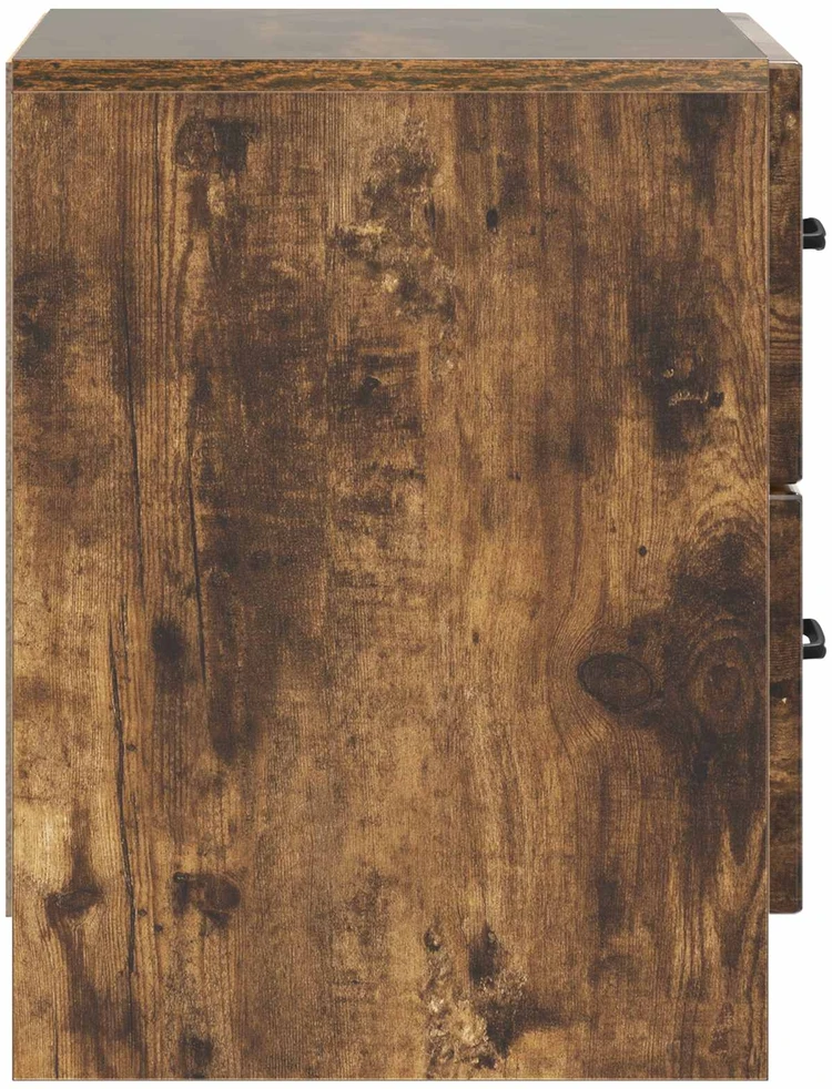 Šalia lovos spintelė 2 vnt. Dūminio ąžuolo 43 x 34,5 x 44,5 cm
