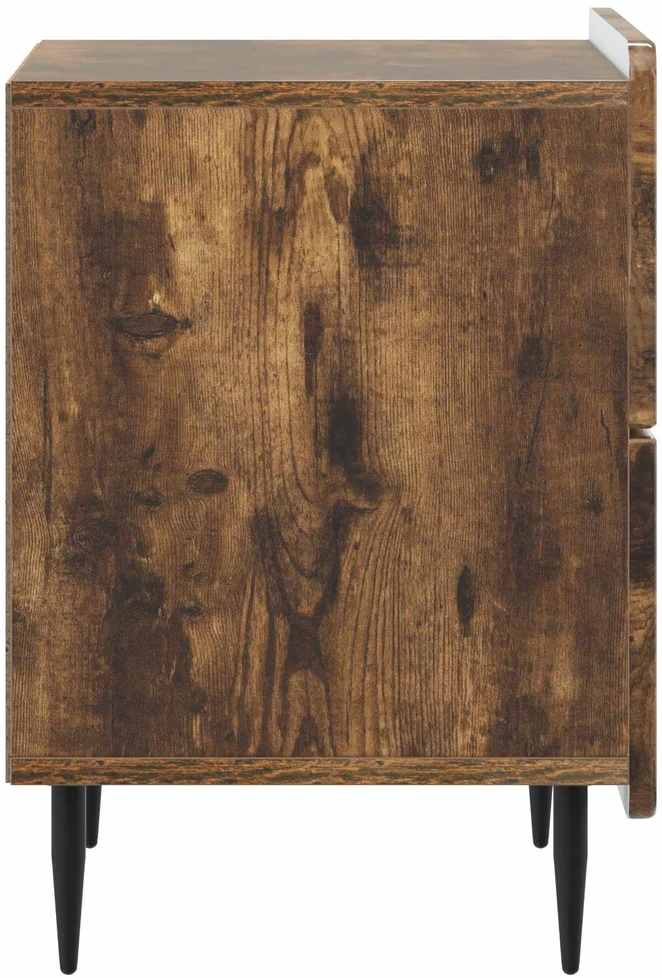 Šalia lovos spintelė 2 vnt. Dūminio ąžuolo 43 x 34,5 x 49,5 cm