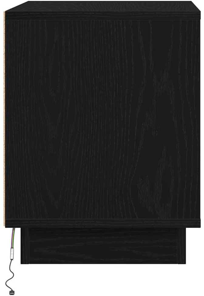 Šalia lovos spintelė 2 vnt. Juoda 44 x 34,5 x 45 cm