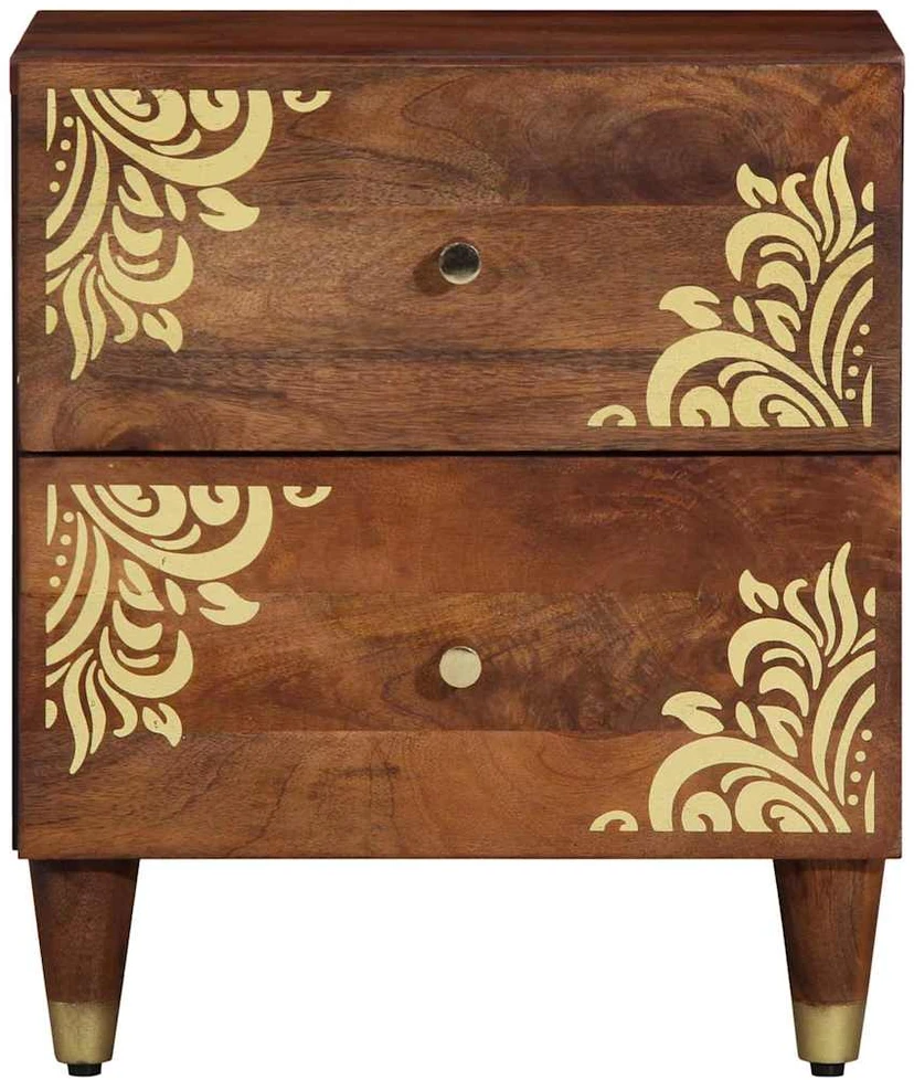 Šalia lovos spintelė 2 vnt. Medus ruda 40 x 33 x 46 cm