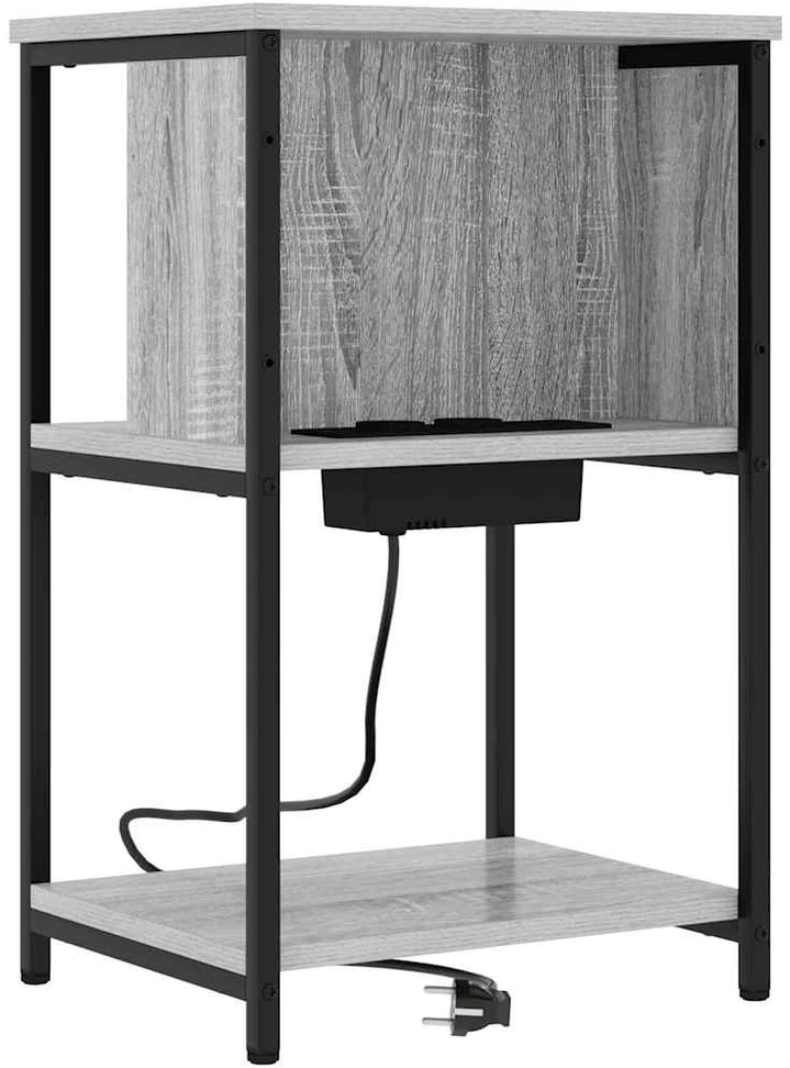 Šalia lovos spintelė 2 vnt. Pilkas Sonoma 38 x 31 x 61 cm