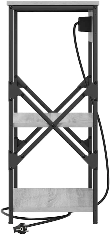 Šalia lovos spintelė 2 vnt. Pilkas Sonoma 41 x 31 x 76 cm