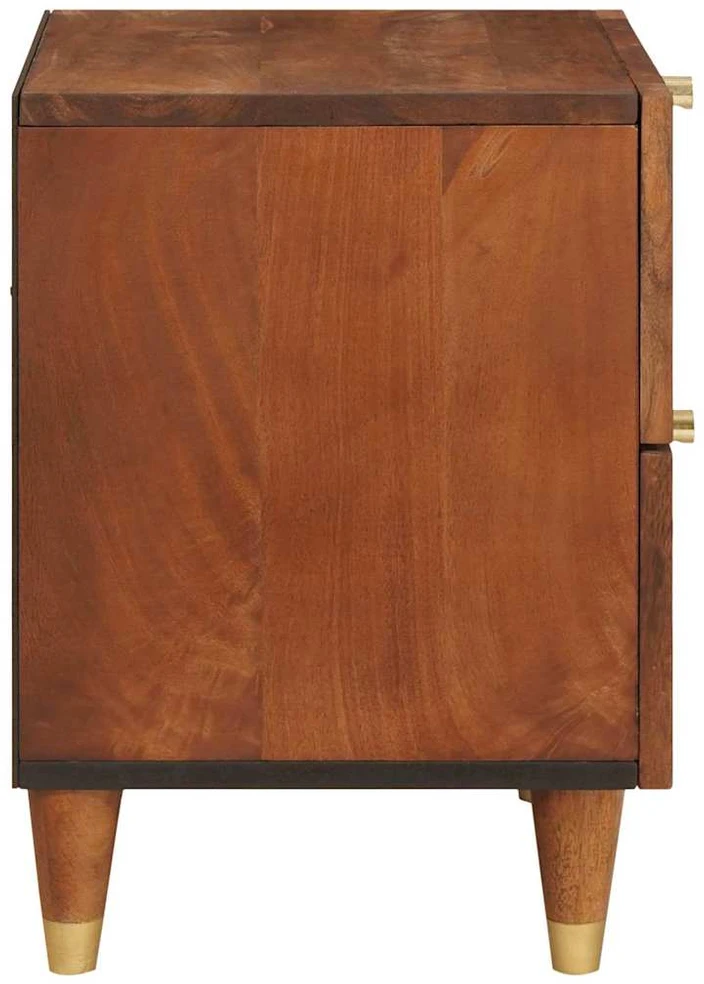 Šalia lovos spintelė 2 vnt. Ruda 40 x 33 x 46 cm