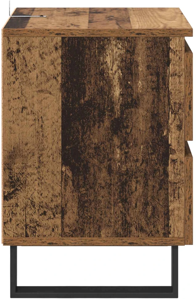 Šalia lovos spintelė 2 vnt. Senas medis 40 x 35 x 50 cm