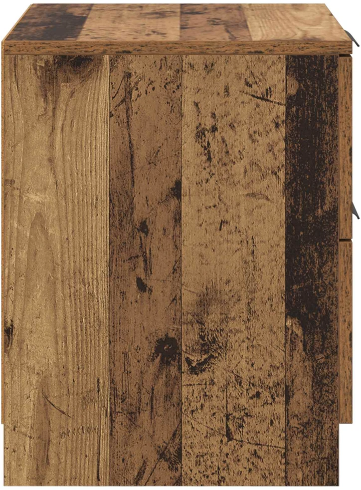 Šalia lovos spintelė 2 vnt. Senas medis 45 x 39 x 50 cm